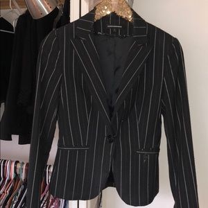 Express white stripes blazer